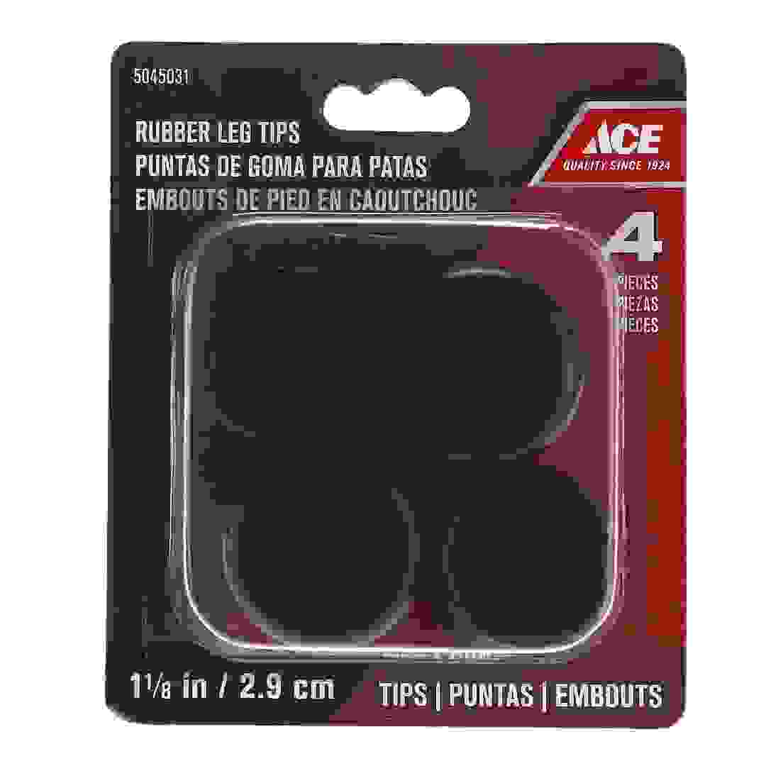 أطراف قوائم مطاطية غير منزلقة إيس (أسود، 2.85 سم)