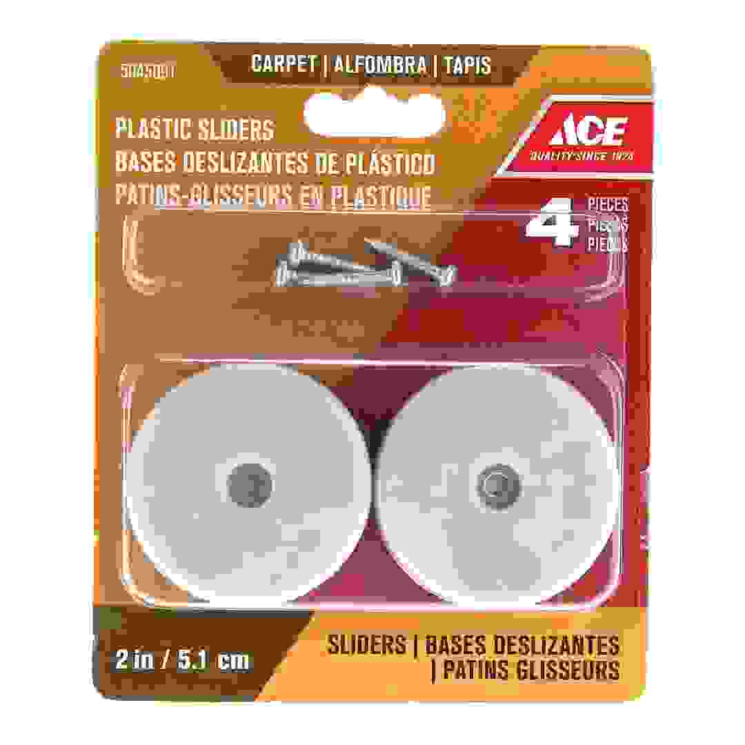 Ace Plastic Base Non-Slip Screw On Glides (5.08 cm)