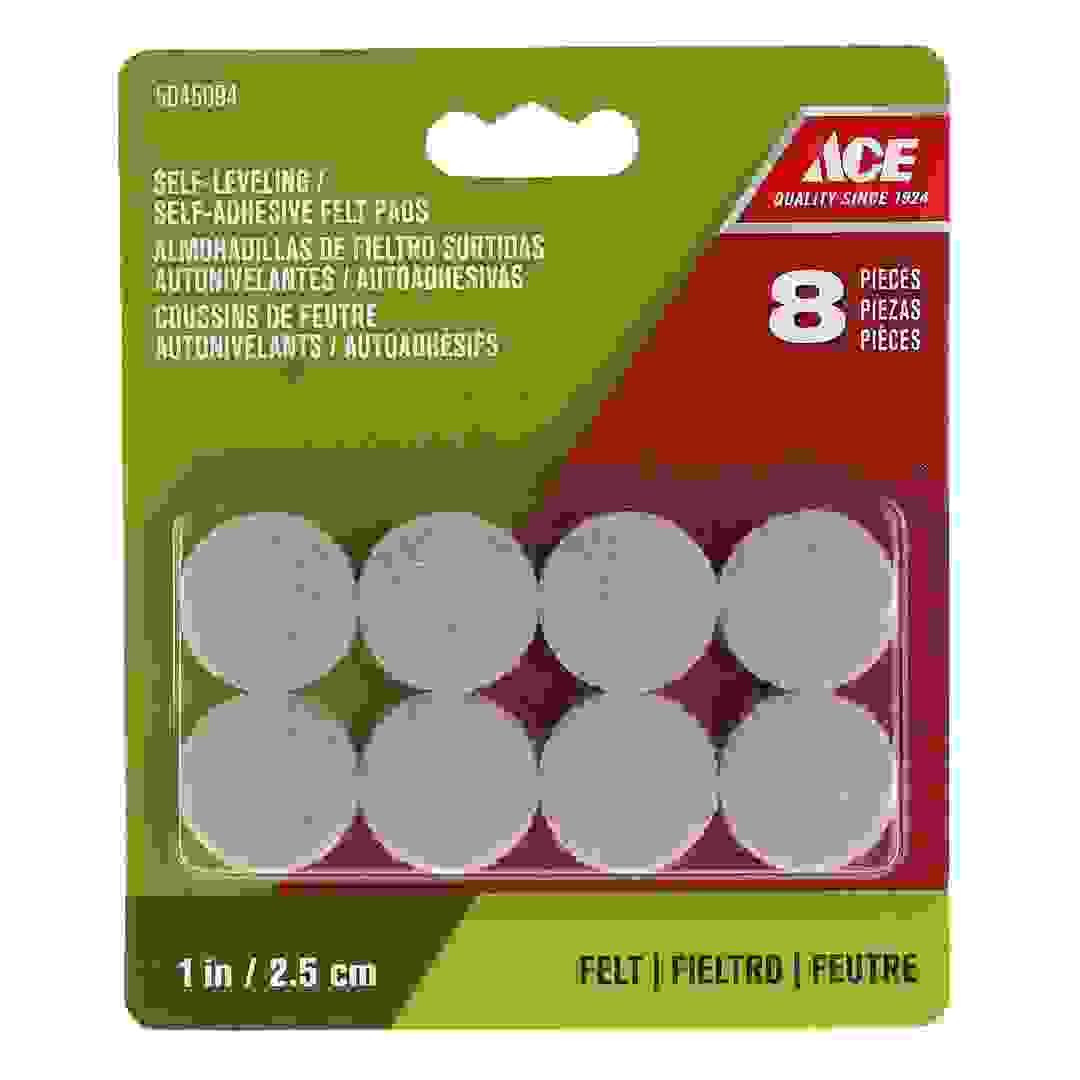 Ace Self Leveling Round Self-Adhesive Protective Felt Pads (2.54 cm)