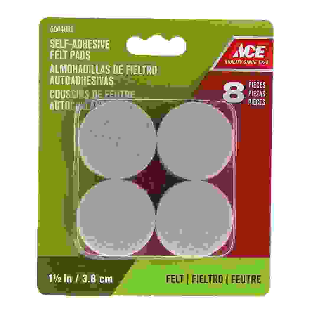 Ace Round Self-Adhesive Protective Felt Pads (3.81 cm, Beige)