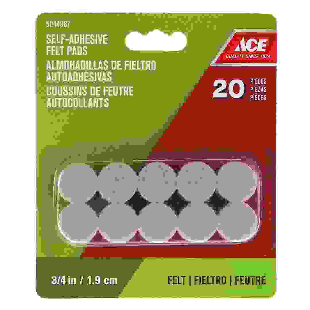 Ace Round Self-Adhesive Protective Felt Pads (1.91 cm, Beige)