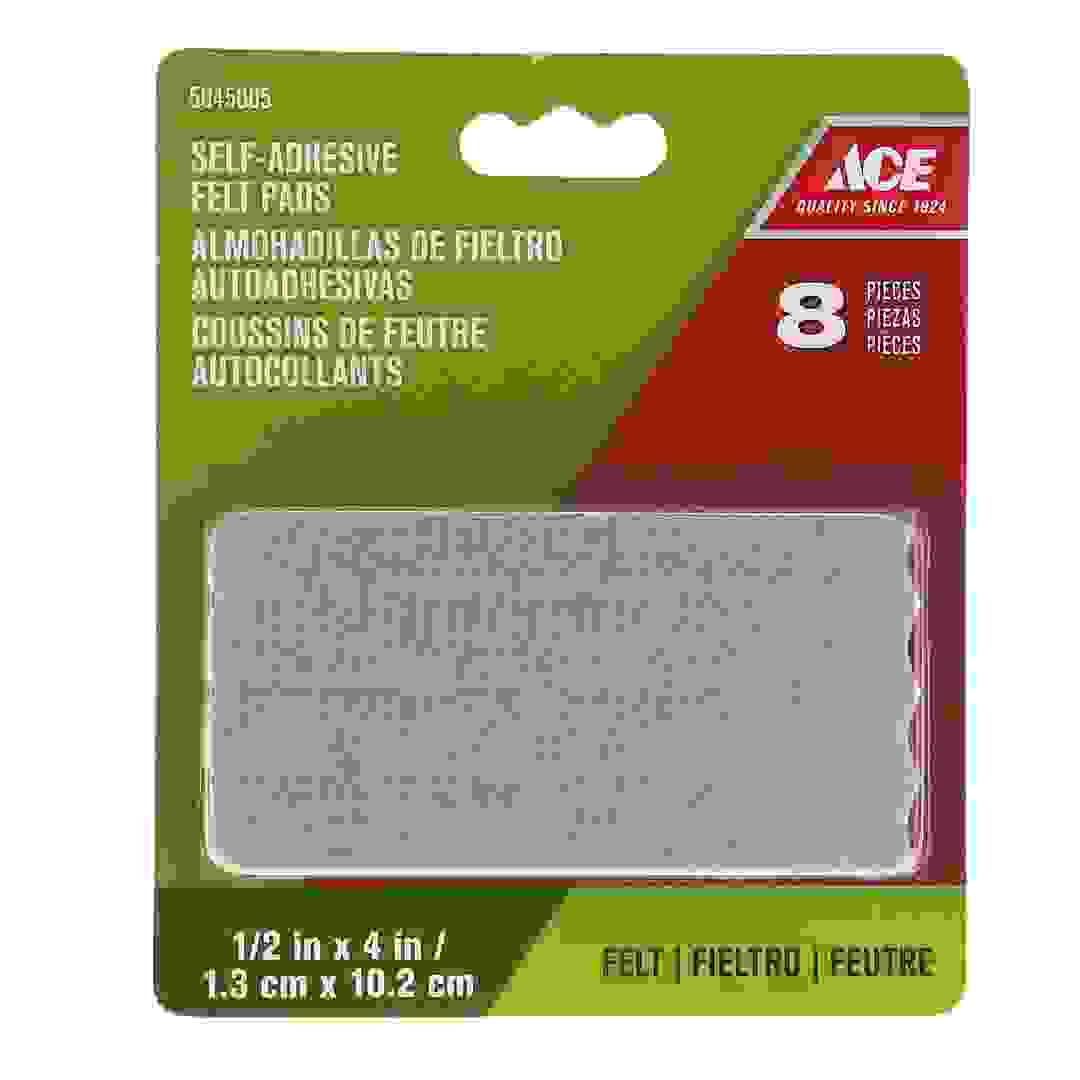 Ace Heavy Duty Protective Self-Adhesive Felt Strips (1.27 x 10.16 cm)