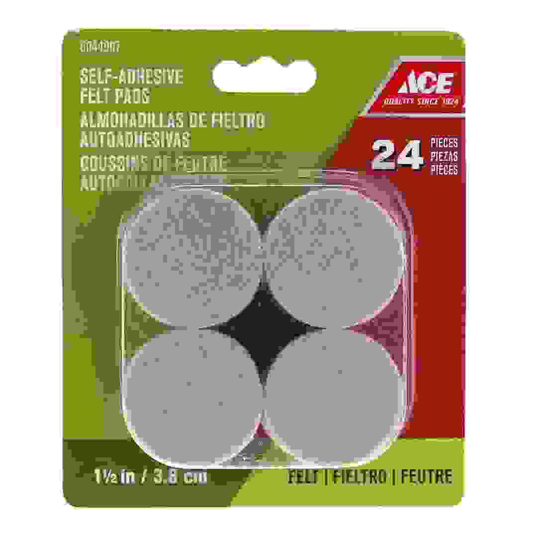 Ace Round Self-Adhesive Protective Felt Pads (3.81 cm)