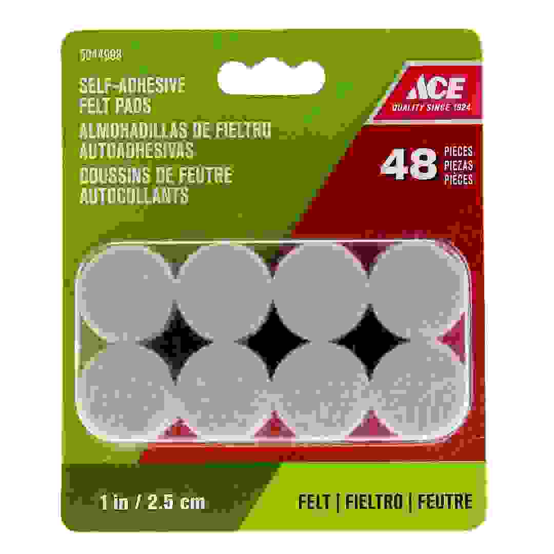 Ace Round Heavy Duty Self-Adhesive Protective Felt Pads (2.54 cm, Beige)