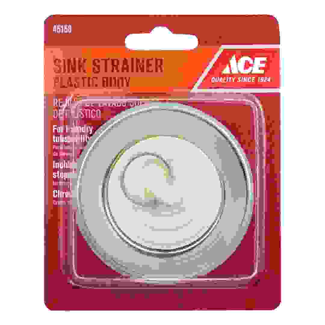 مصفاة حوض غسيل بلاستيكية مع سدادة مطاطية إيس (5.08-6.35 سم)