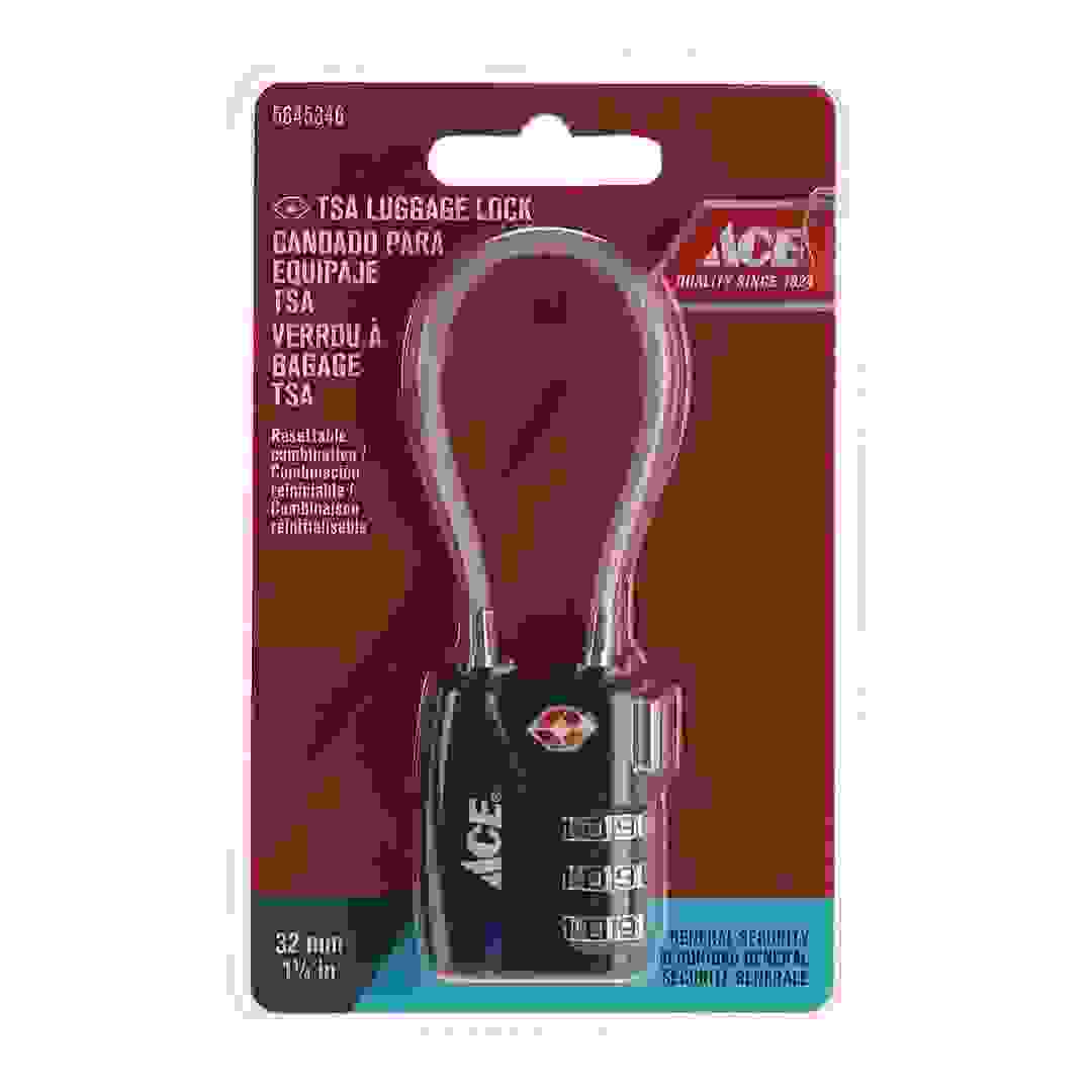 ACE 3-Dial Zinc Alloy TSA Combination Padlock (30 mm)