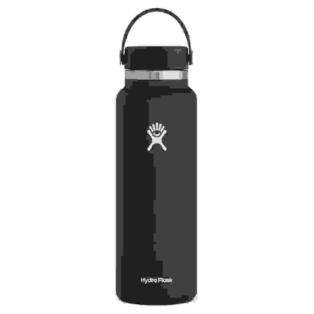 Hydro Flask Stainless Steel Wide Mouth Insulated Bottle (1.2 L, Black)