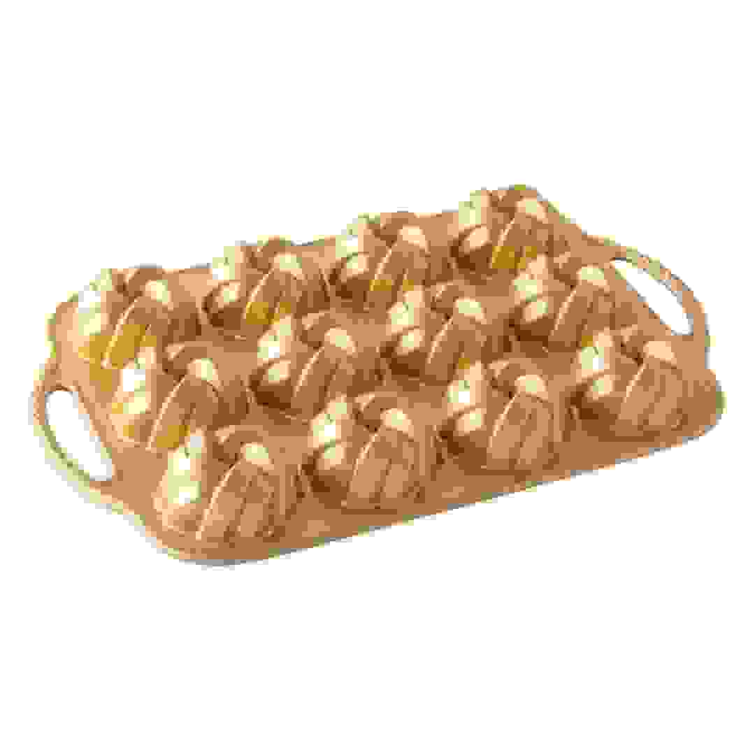 Nordic Ware 75th Anniversary Braided Bundtlette Pan (Gold)