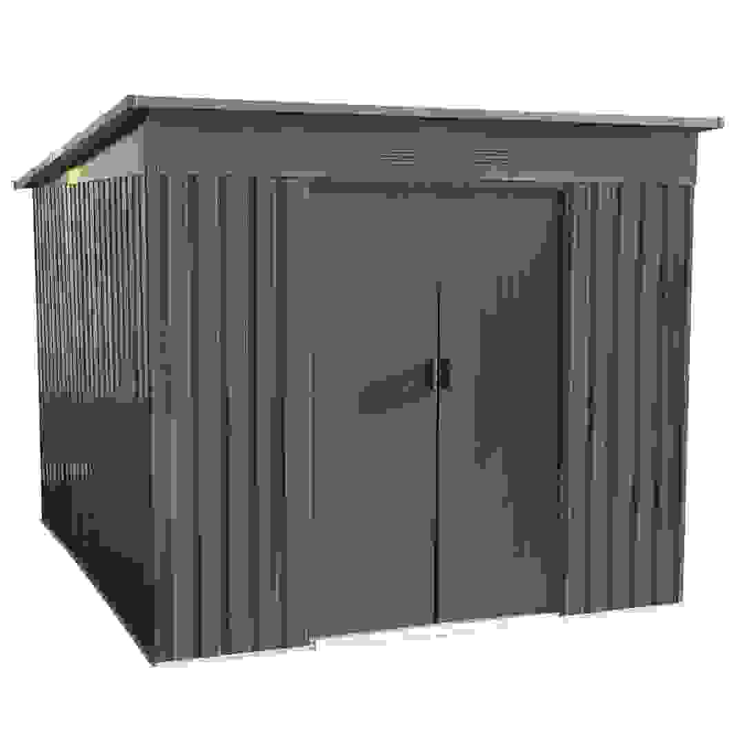 GoodHome Metal Monopent Shed W/Double Sliding Door (3.24 x 2.79 x 1.99 m)