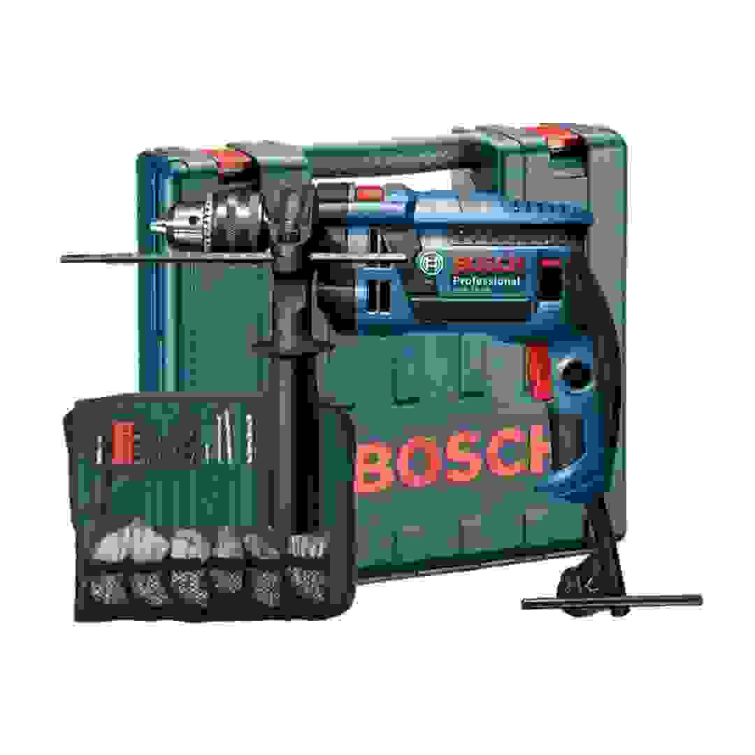 Bosch GSB 16 RE Professional Corded Impact Drill, 06012281L1 (750 W) + Accessory Set (100 Pc.)
