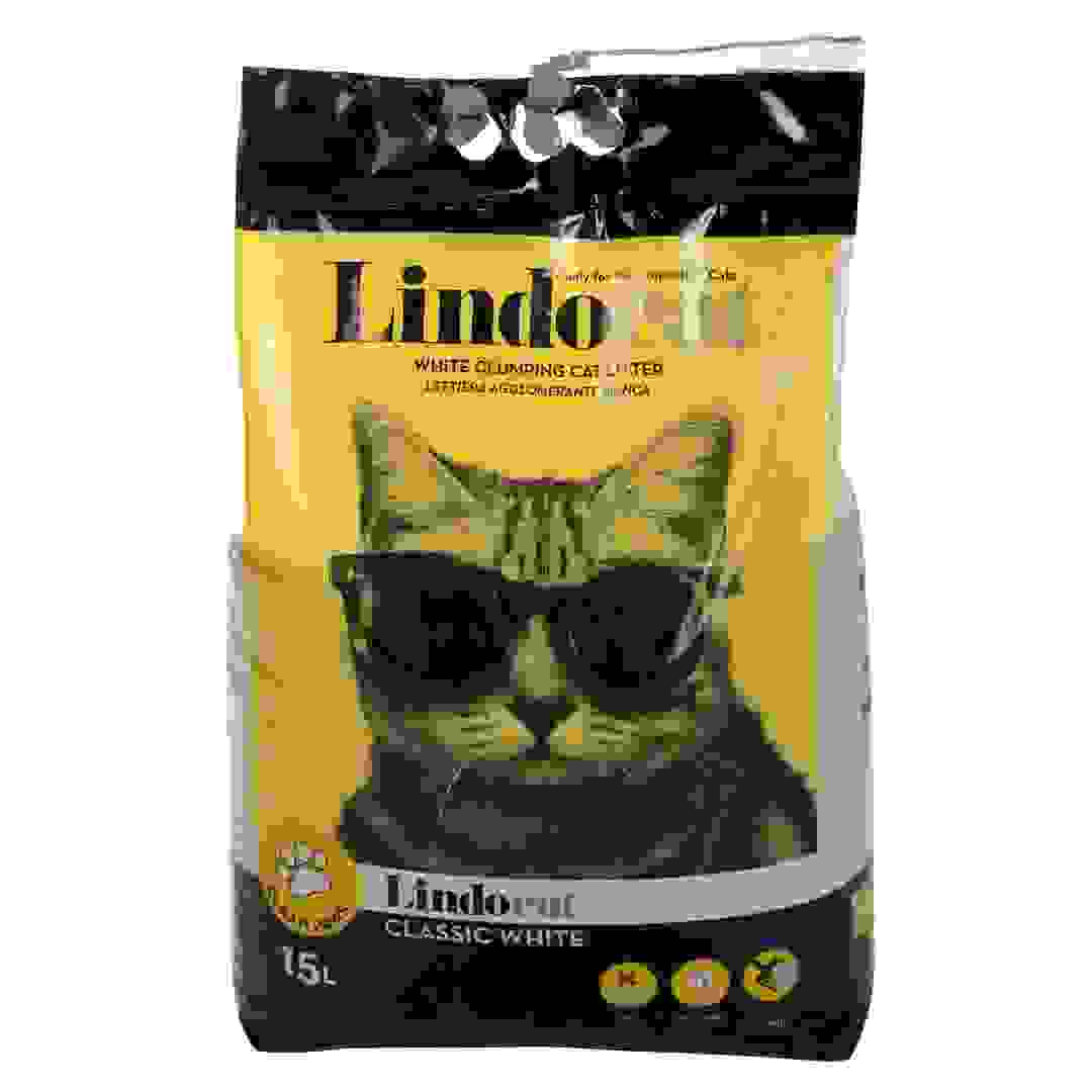 Lindocat Classic White Fragrance-Free Clumping Bentonite Cat Litter (15 L)
