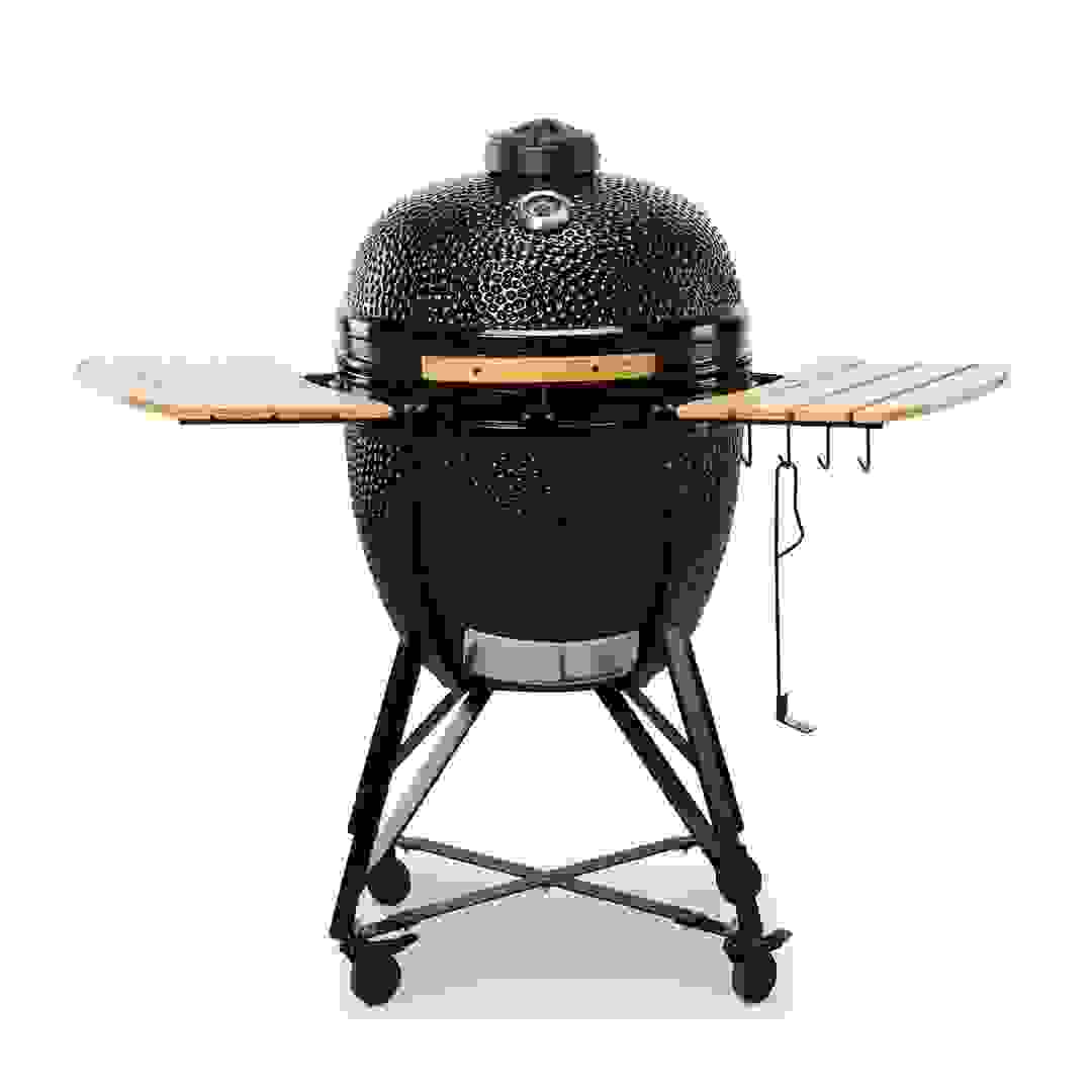 Kamado Bono Grande Ceramic Charcoal Grill Set, TQ0023ALLIN (59 cm, Black)