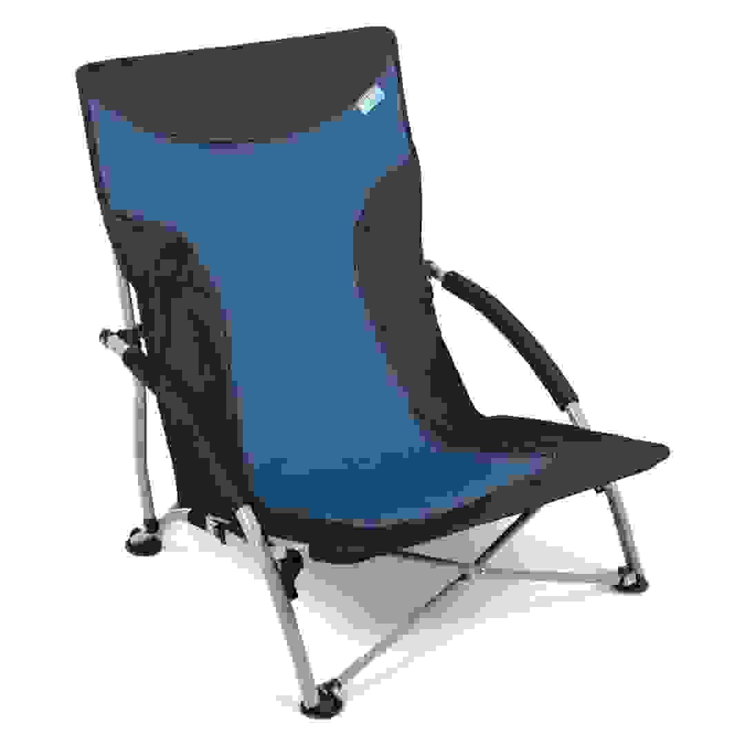 كرسي شاطئ منخفض قابل للطي دوميتيك كامبا (54 × 67 × 45 سم، أزرق ميدنايت)