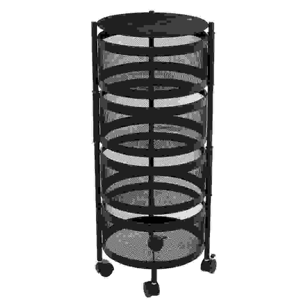 5Five 4-Level Rotative Metal Shelf W/Wheels (33 x 76 cm)