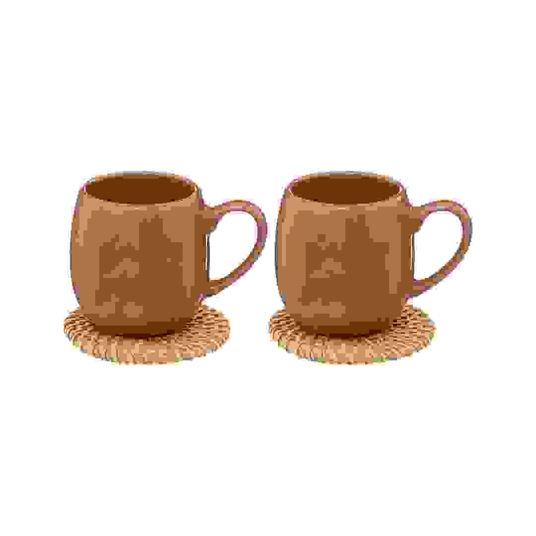 طقم أكواب خزف مع قواعد إس جي أليكانت (100 مل، قطعتين)