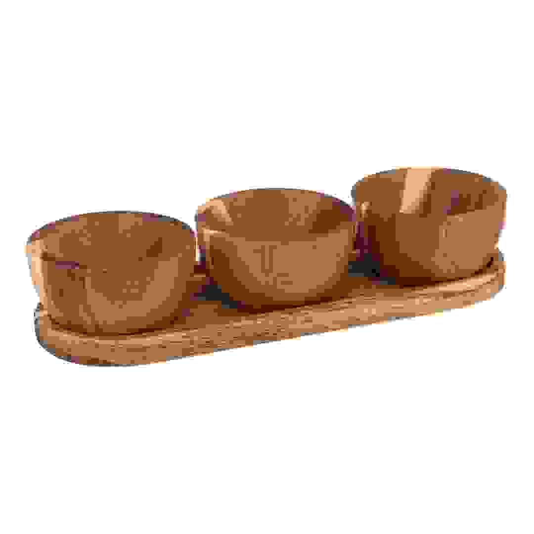 SG Alicante Acacia Wood Appetizer Serving Set (4 Pc.)
