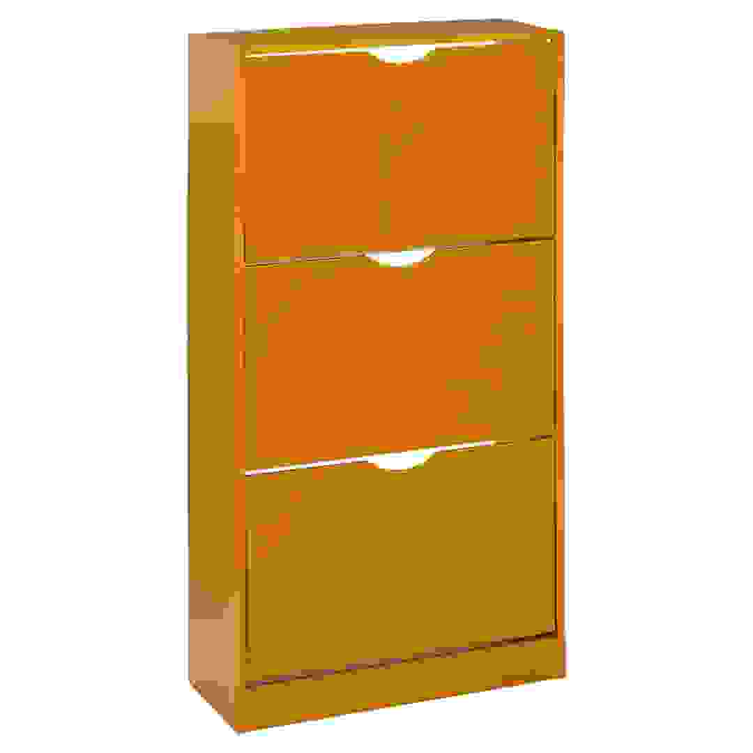 5Five 3-Tier Wooden Shoe Cabinet (60 x 23.3 x 119 cm, Mustard)