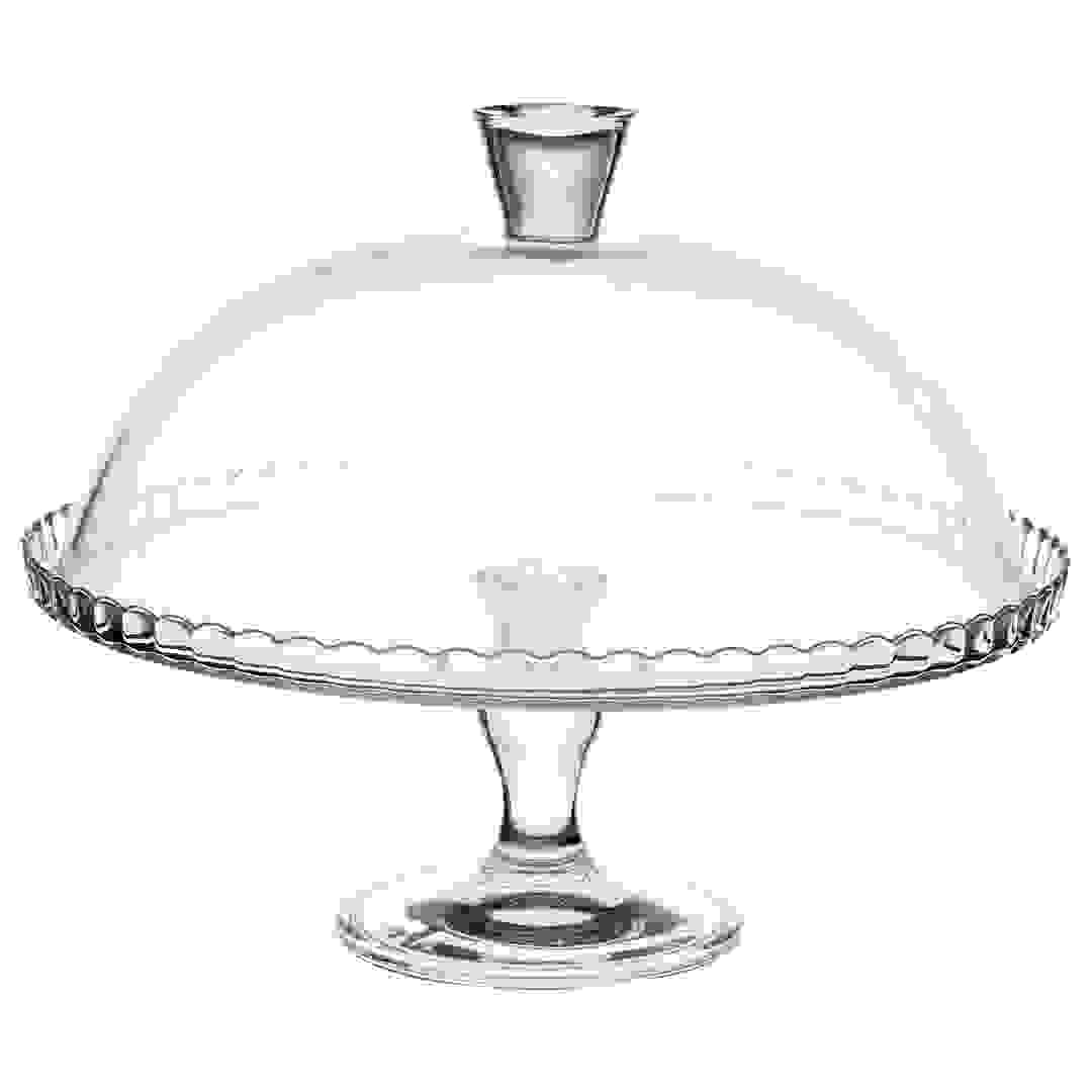 حامل كيك زجاجي مع غطاء لارا (32 × 26 سم)
