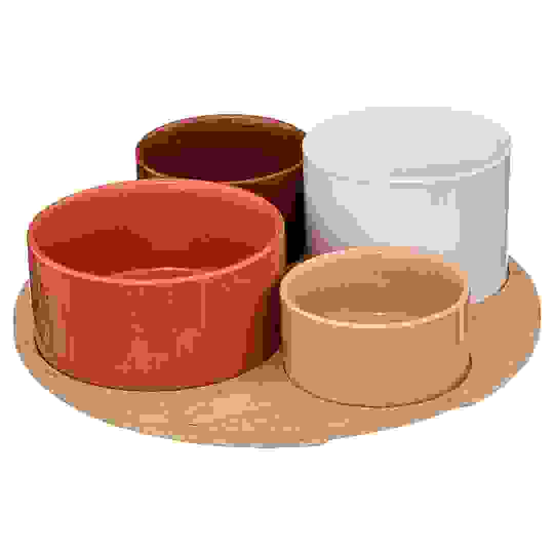 SG Alicante Bamboo Appetizer Serving Set (5 Pc., Multicolor)