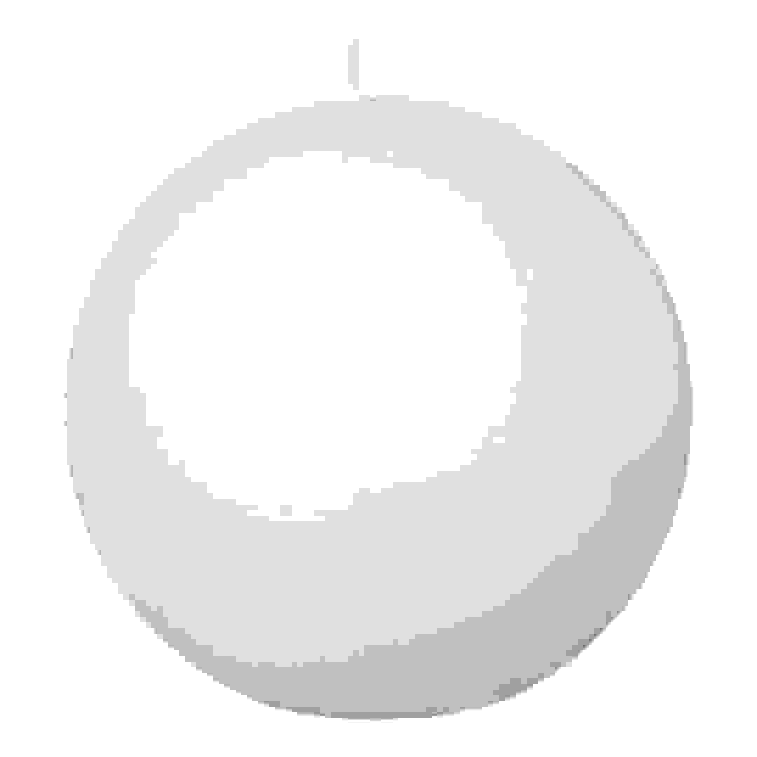 شمعة كومتوار دو لا بوجي أوليا رستيك واكس بول (أبيض، 10 سم)