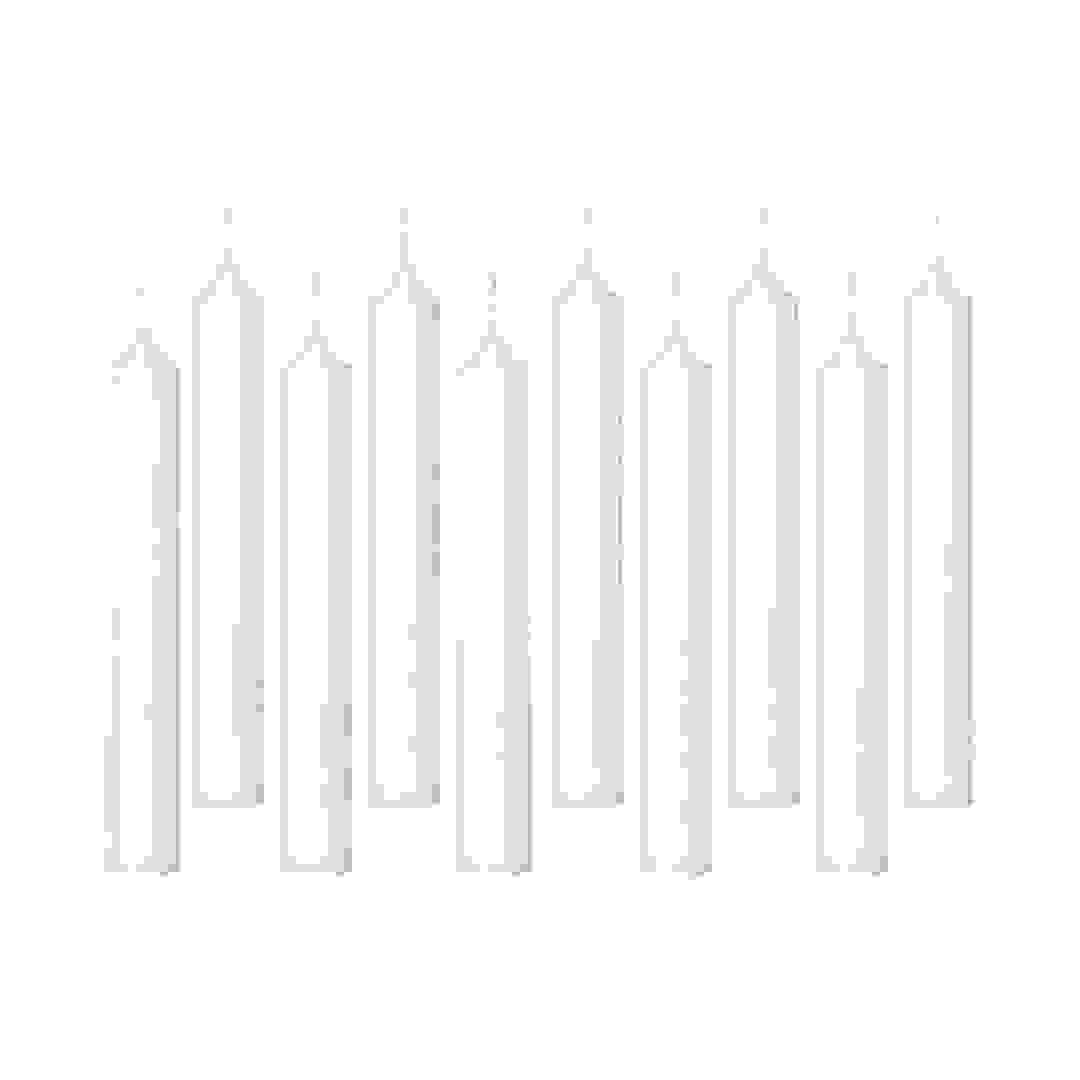 طقم شموع مائدة شمعة كومتوار دو لا بوجي هوغو واكس (عاجي، 10 قطع)