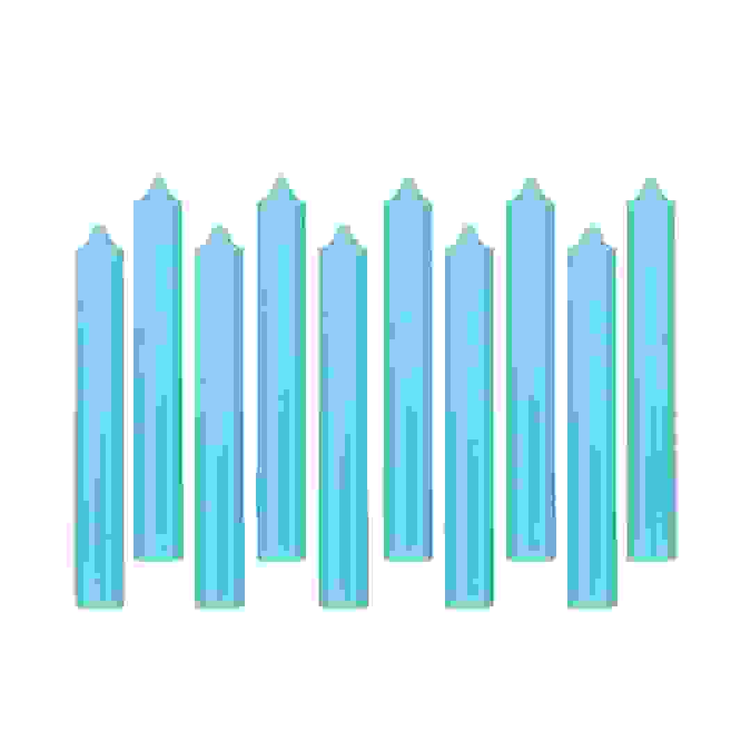 طقم شموع مائدة كومتوار دو لا بوجي هوغو واكس (تركوازي، 10 قطع)