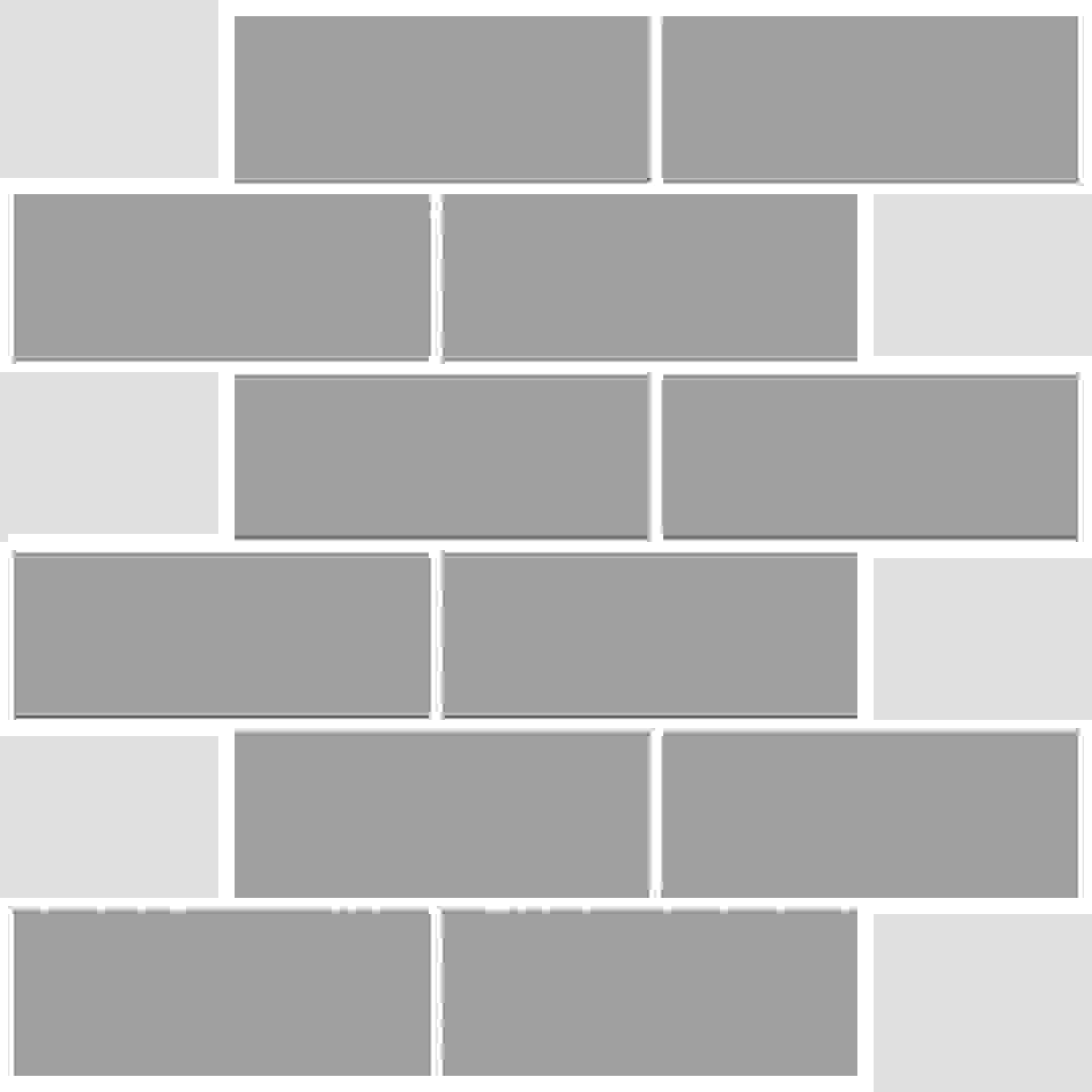 RoomMates Gray Subway Tile Peel & Stick Backsplash Decal (26.67 x 26.67 cm, 4 Pc.)
