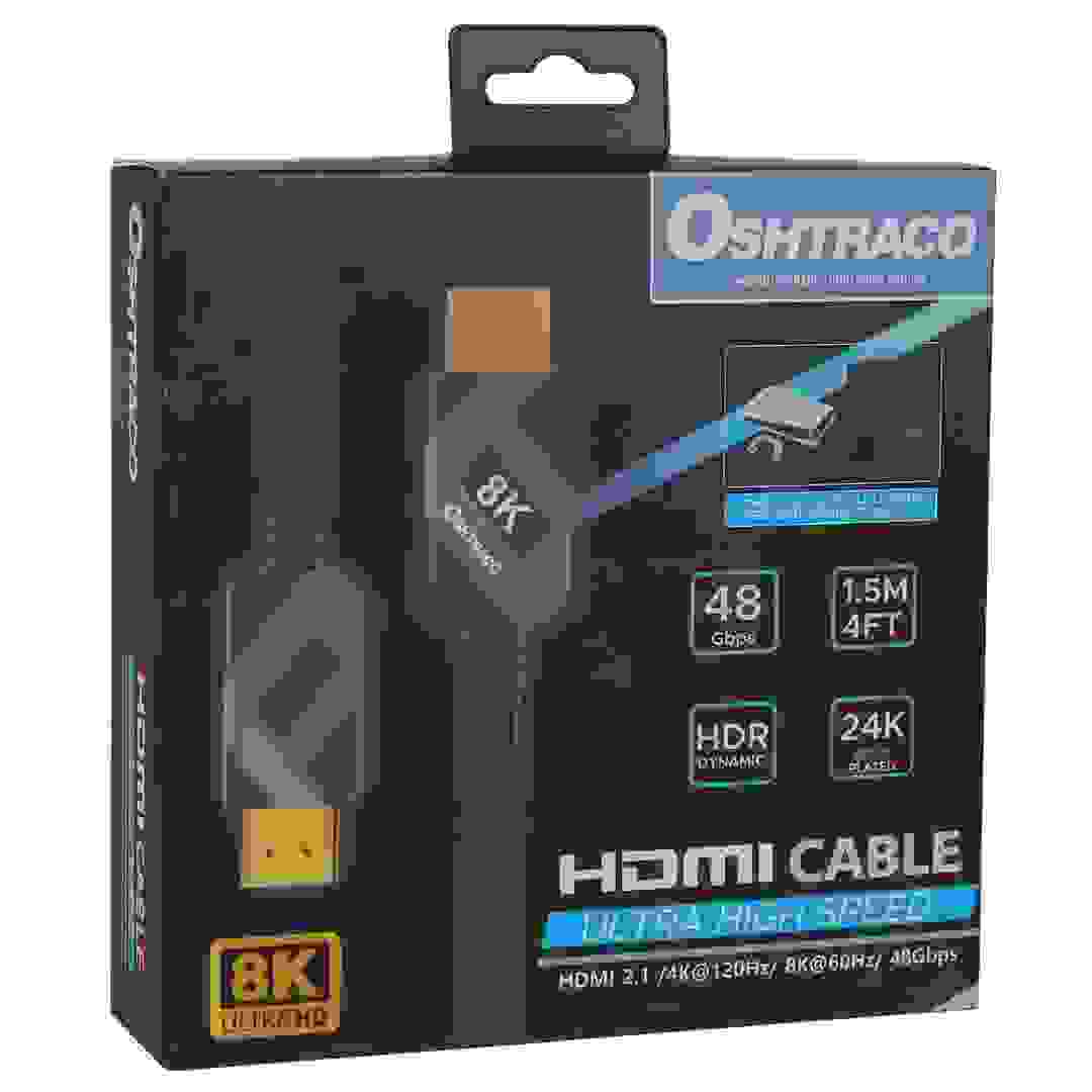 كابل HDMI 2.1 عالي السرعة 8K Ultra أوشتراكو (1.5 متر)