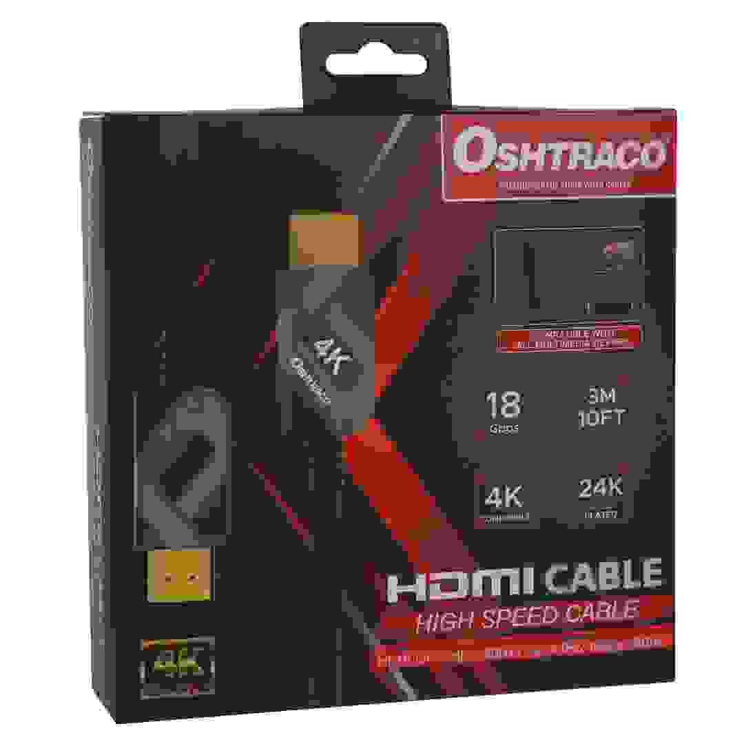 كابل HDMI 1.4 عالي السرعة بدقة 4K أوشتراكو (3 متر)