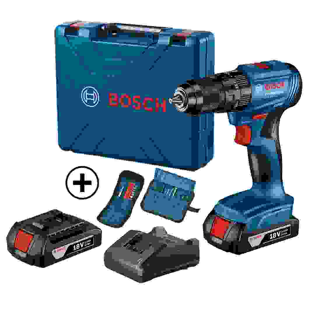 Bosch Professional Cordless Impact Drill Driver, GSB 185-LI W/Batteries, Charger & Accessories (18 V)