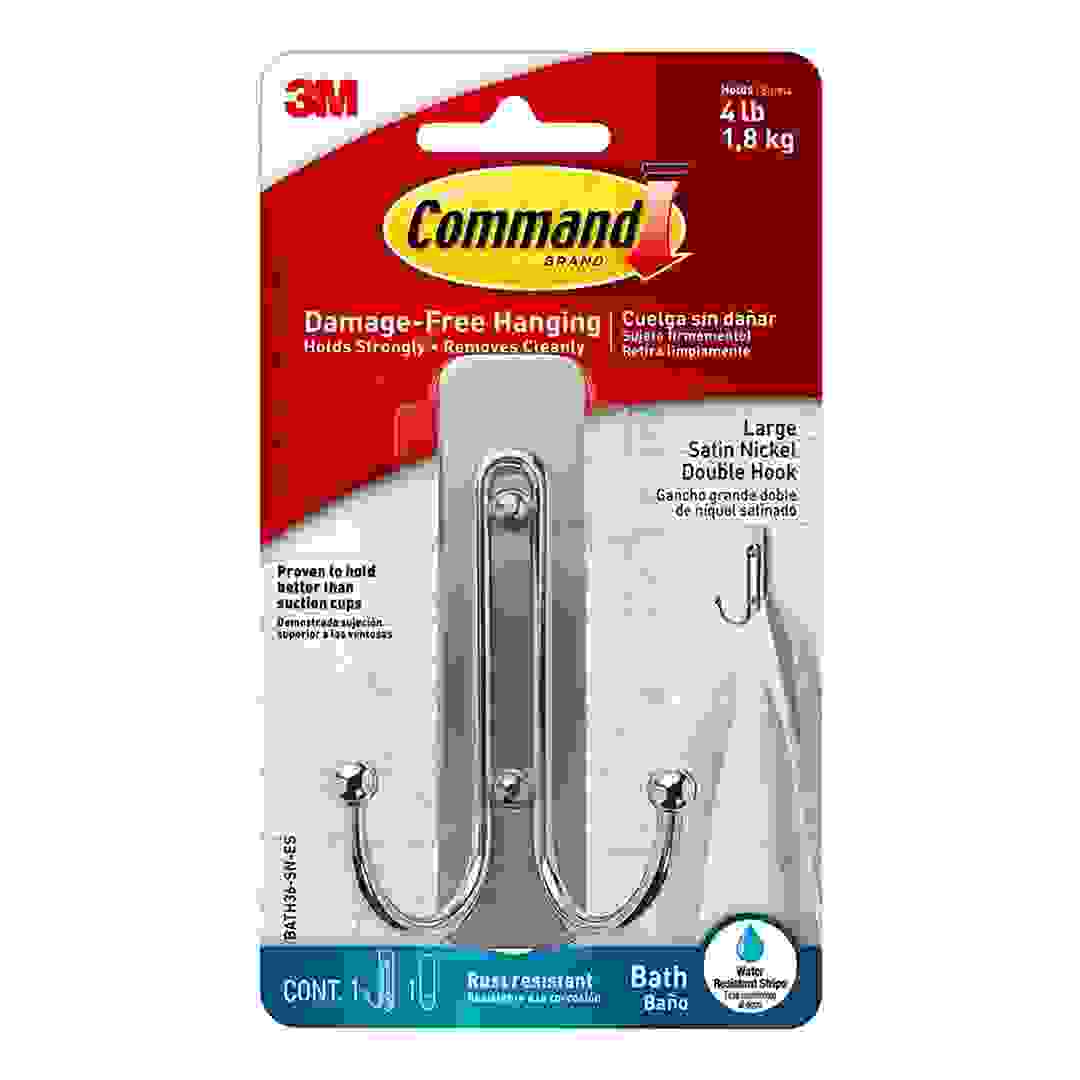 خطاف حائط للحمام مزدوج كبير ثري إم كوماند