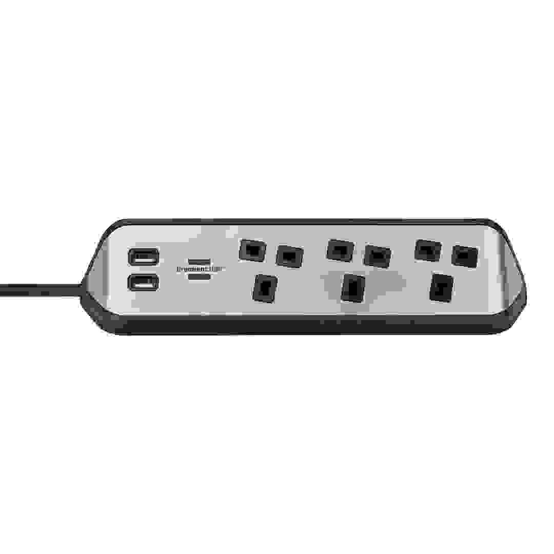 Brennenstuhl 3-Way Extension Cord W/USB-A Sockets, 1153593410 (2 m)