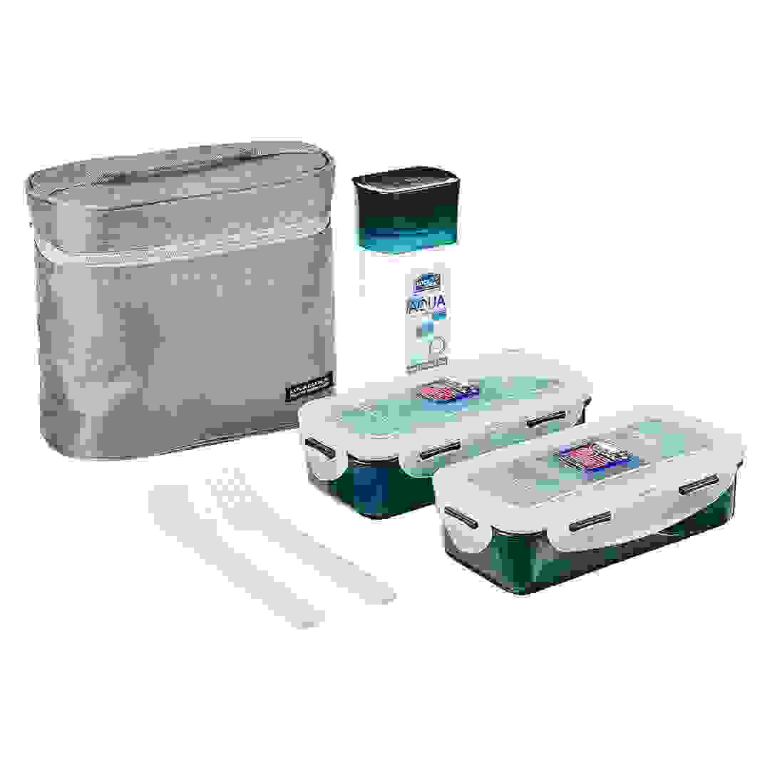 طقم علب طعام لوك آند لوك (رمادي، 3 قطع)