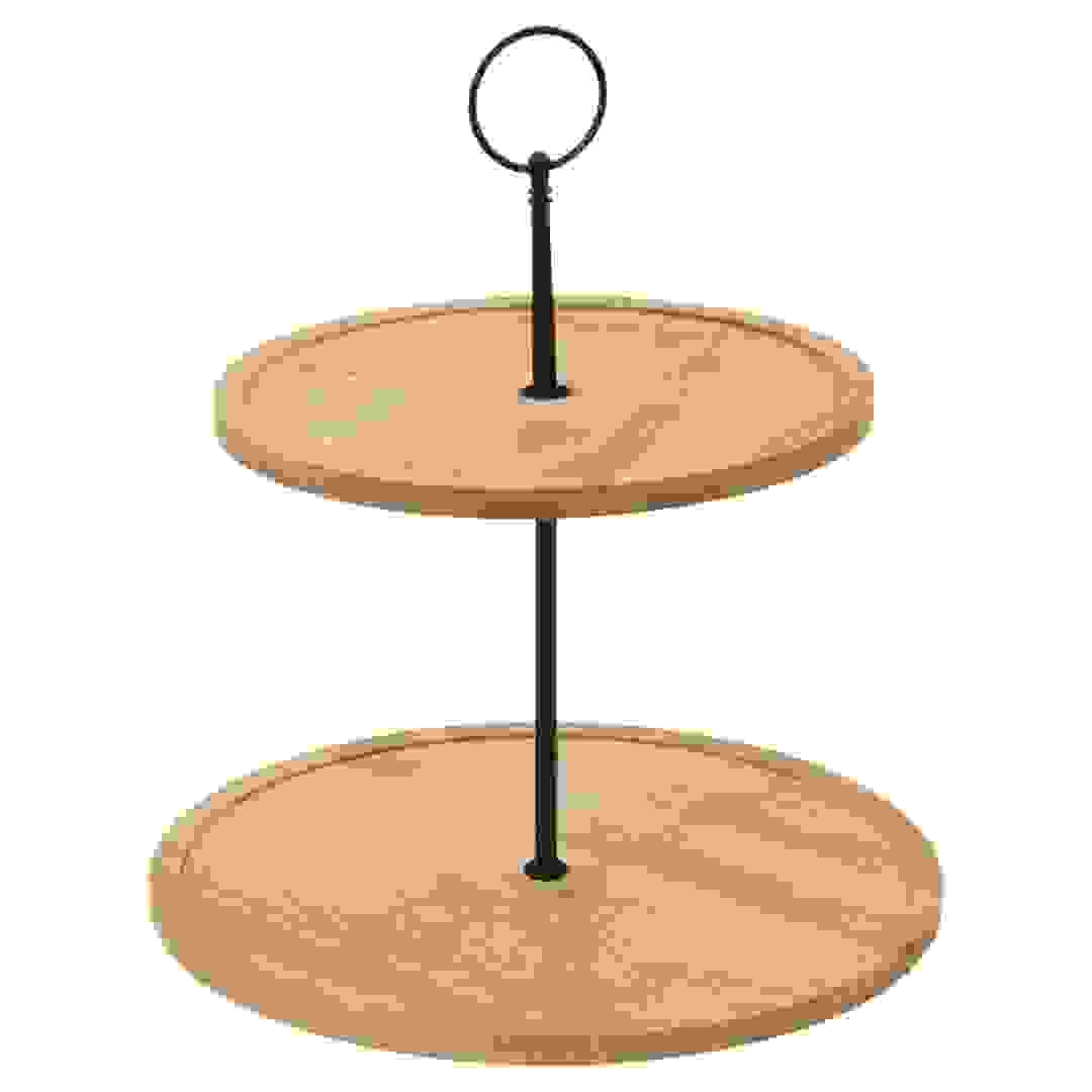 5Five 2-Tier Bamboo Serving Platter (25.5 x 2.5 cm)