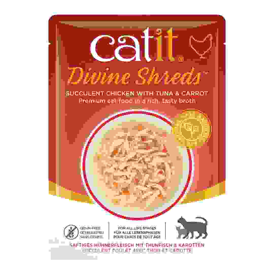 Catit Divine Shreds Wet Food (Chicken W/Tuna & Carrot, 75 g)