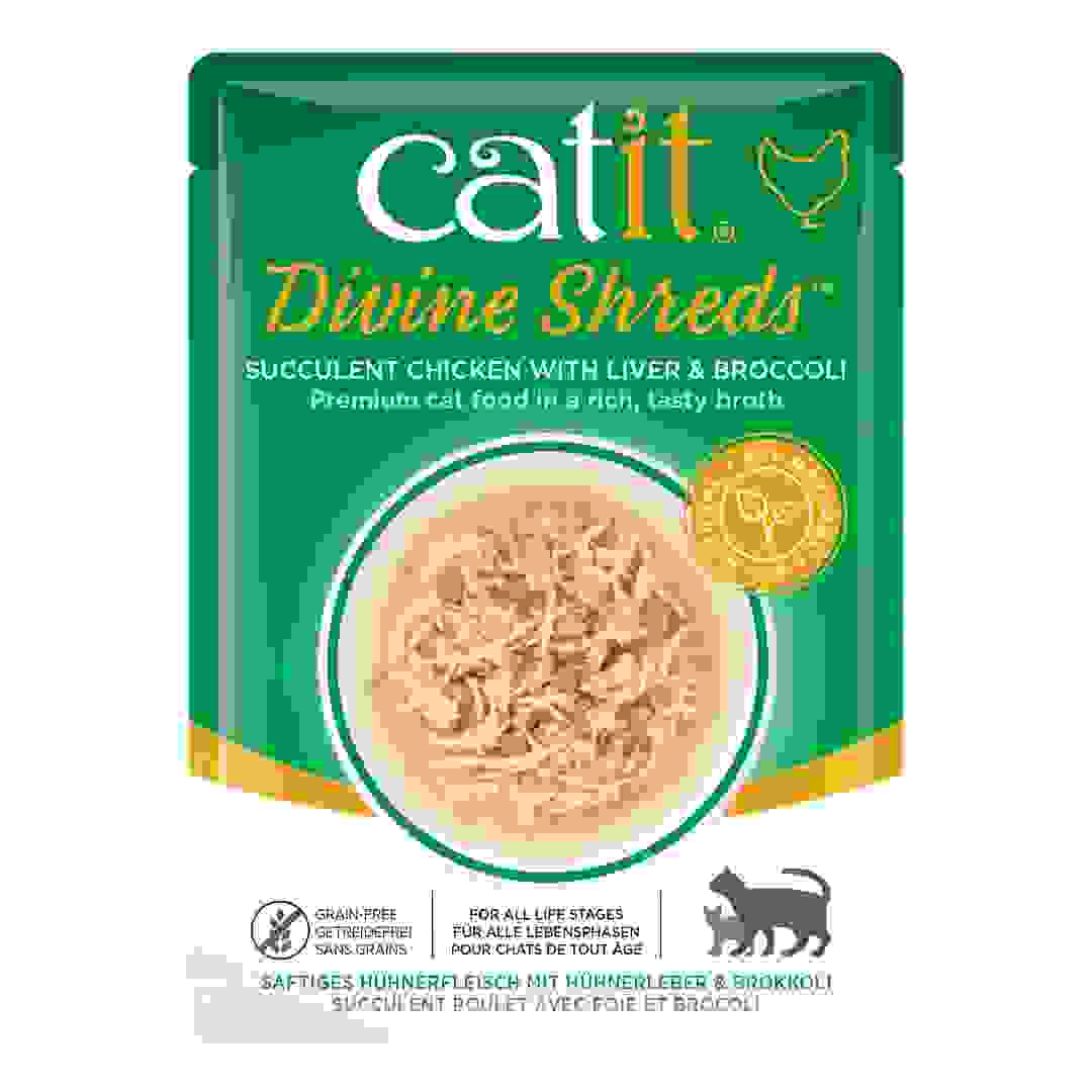طعام رطب كاتيت ديفاين شريدز (دجاج مع كبد وبروكلي، 75 جرام)