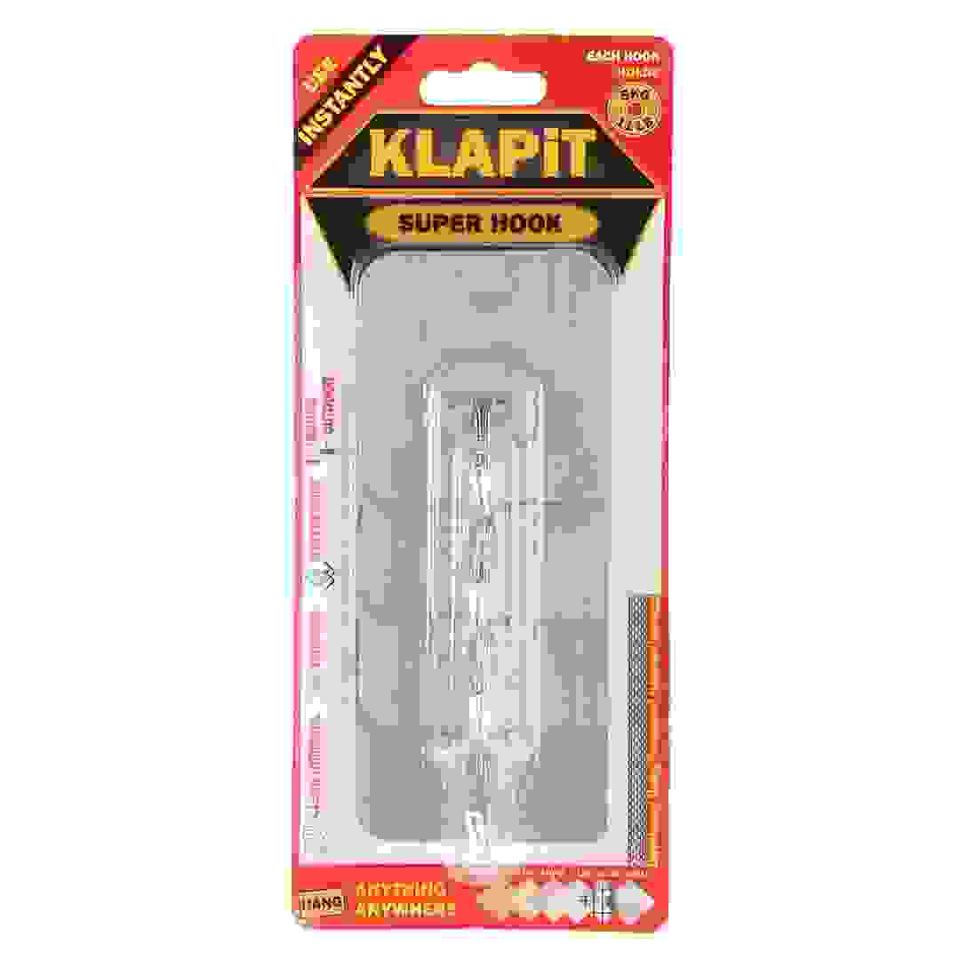 KLAPiT Super Hook Pack at 4 Pc., Silver