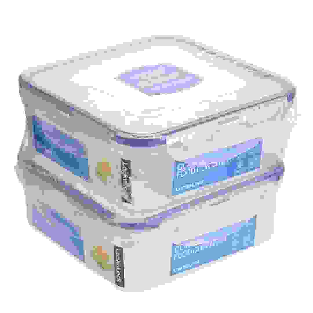 Lock & Lock Square Plastic Food Container Set (870 ml, 2 Pc.)