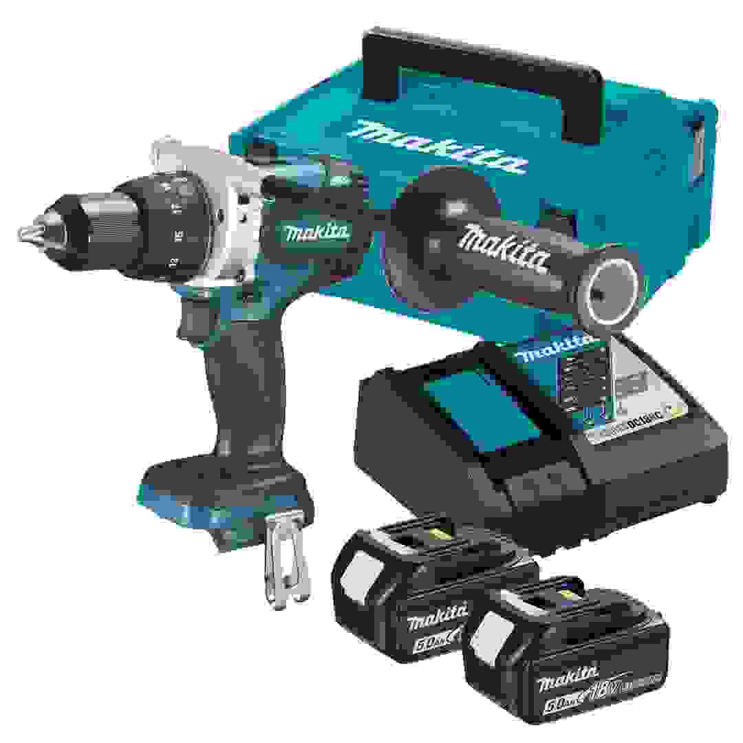 Makita Cordless Drill Driver W/Batteries & Charger, DDF481RTJ (18 V)