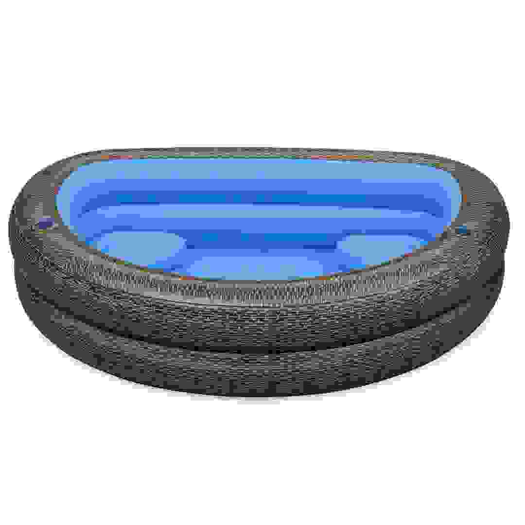 Bestway TruPrint™ Wicker Inflatable Family Pool (231 x 178 x 53 cm)