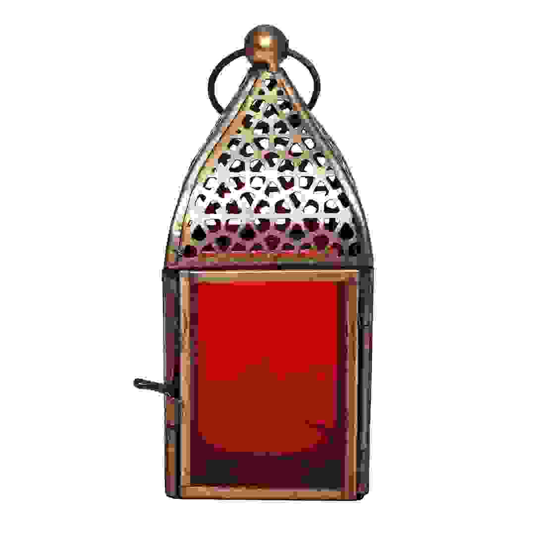 فانوس صناعية يدوية أصلية هلالفول (أحمر، 13 × 6 × 6 سم)