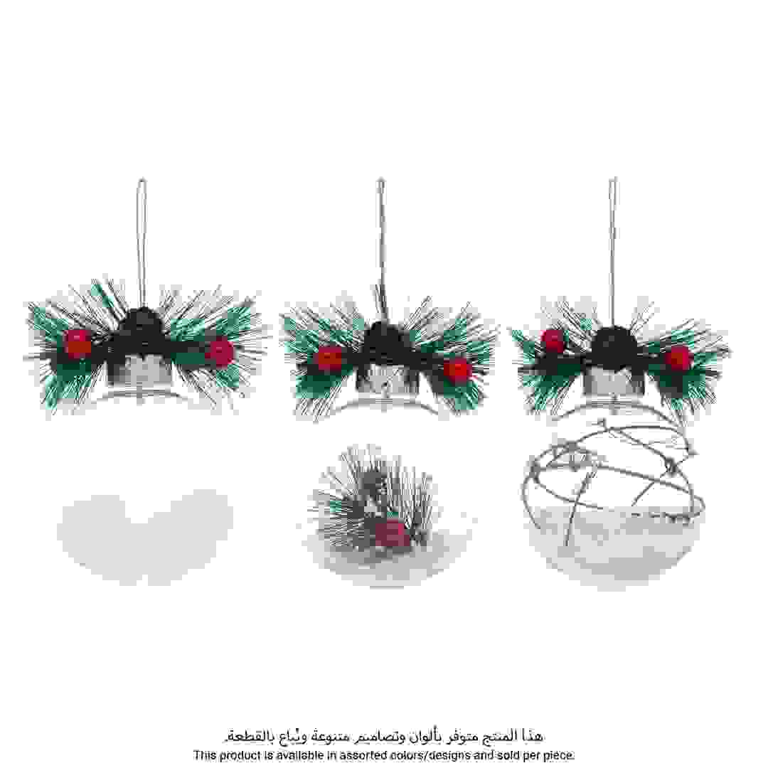 كرة زينة مع فروع وتوت أتموسفيرا (ألوان وتصاميم متنوعة، 9 × 9 × 12 سم)