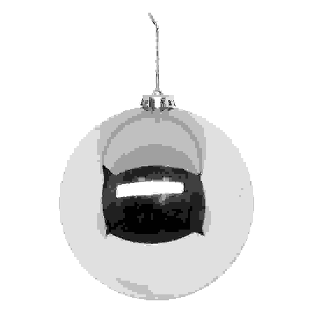 كرة زينة ماكسي أتموسفيرا (15 × 16.2 سم، فضي)