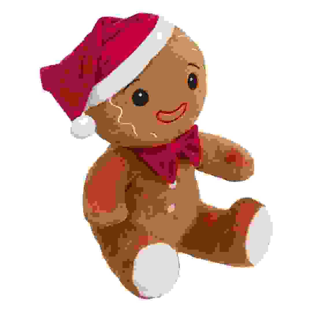 Atmosphera Gingerbread Man W/Santa Hat Plush Toy (20 x 18 x 25 cm)