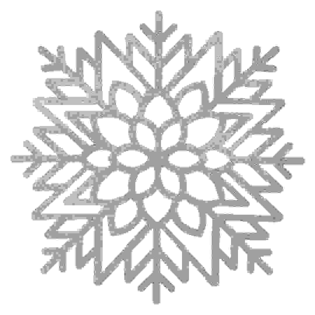 مفرش طاولة PVC بتصميم ندفة ثلج أتموسفيرا (41.5 × 38 × 0.1 سم، فضي)