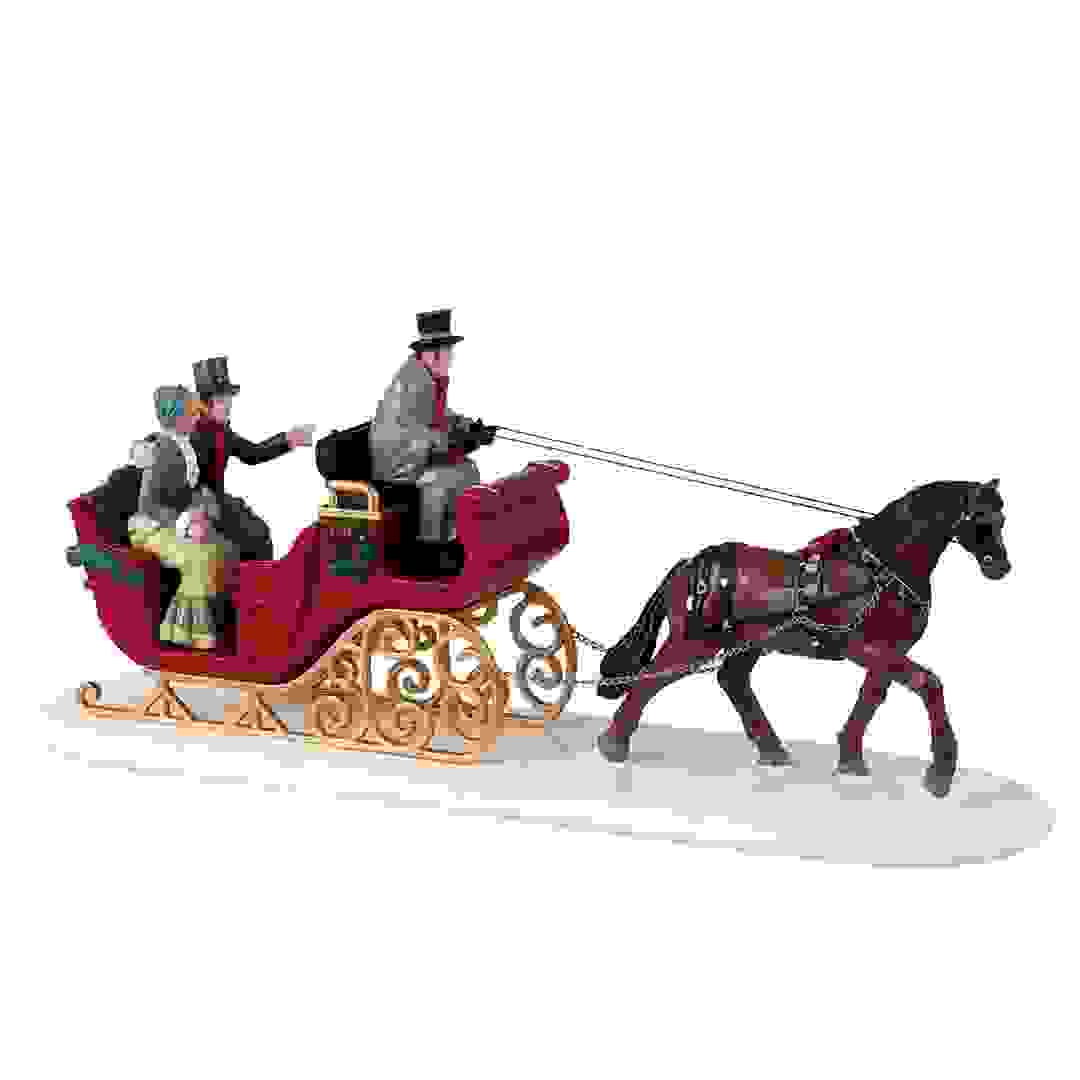 Lemax Scenic Sleigh Ride Festive Décor (10.5 x 24.5 x 7 cm)