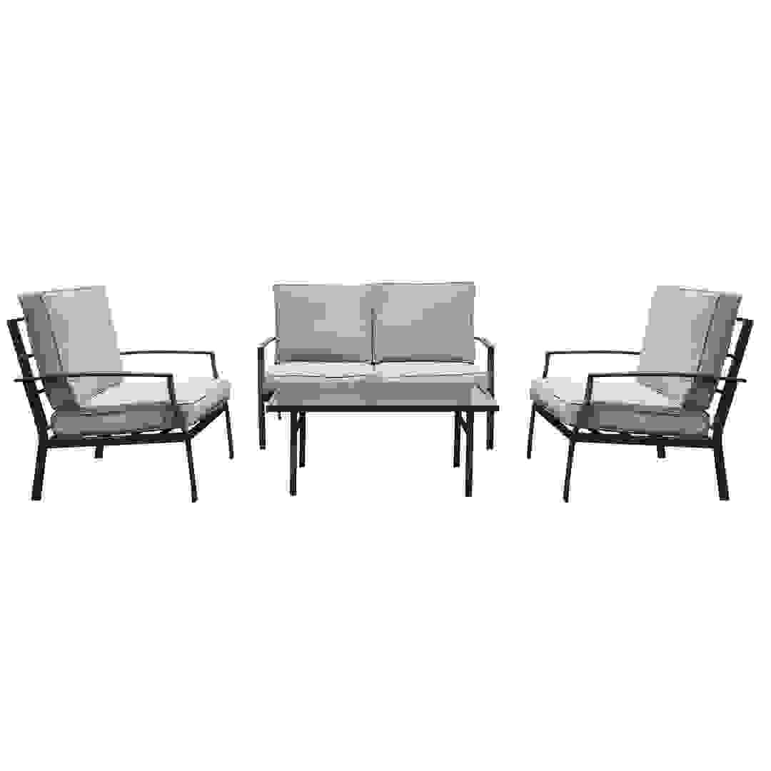 Trenton 4-Seater Steel & Polyester Sofa Set