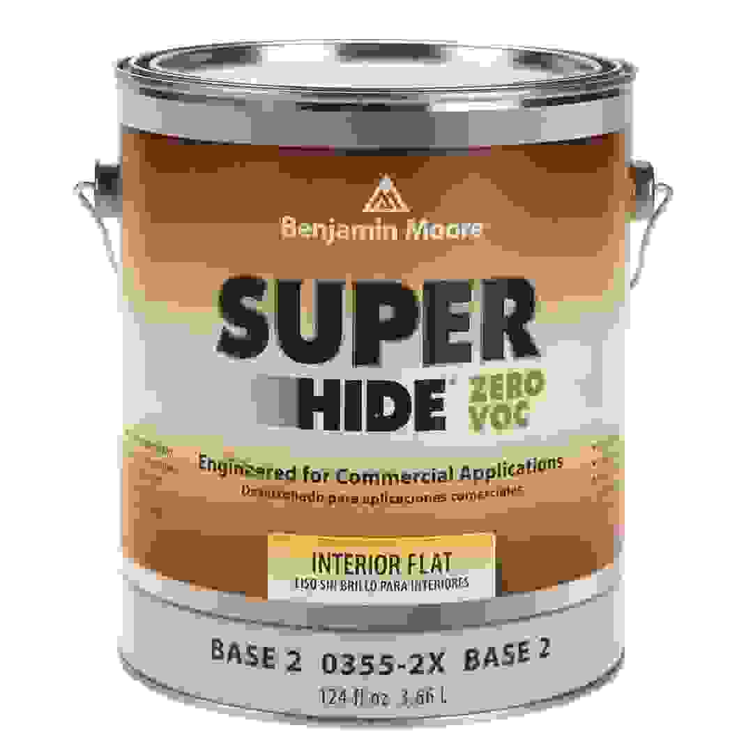 أساس دهان داخلي مطفي اللمعة خالي من المواد المتطايرة بنجامين مور سوبر هايد (3.66 لتر، أساس 2)