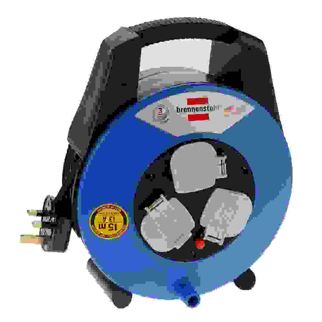 Brennenstuhl Self Closing 3-Socket Cable Reel (15 m)
