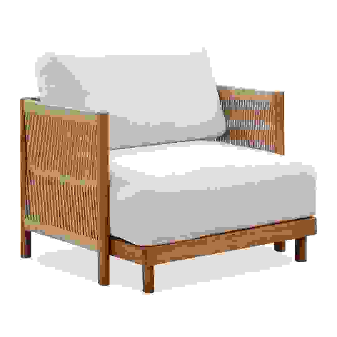 Ventura Acacia Wood Single-Seater Outdoor Sofa (59 x 81 x 80 cm)